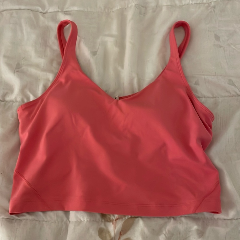 NWOT Lululemon align crop tank in guava pink